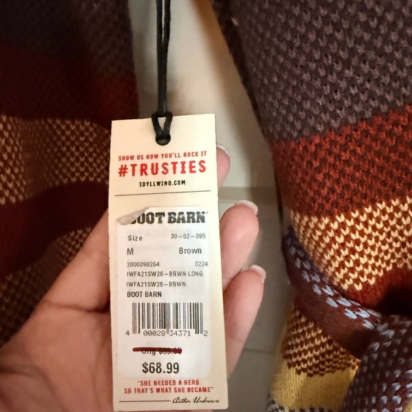 Idyllwind Brown Multi Desert Nights Fringe Cardigan NWT Medium - Picture 7 of 12